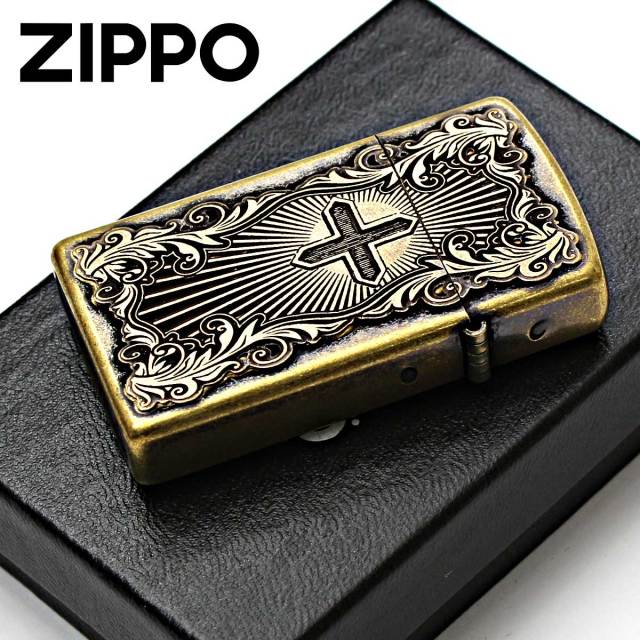 Zippo ジッポー アラベスク マリア スリム ディープエッチング 両面