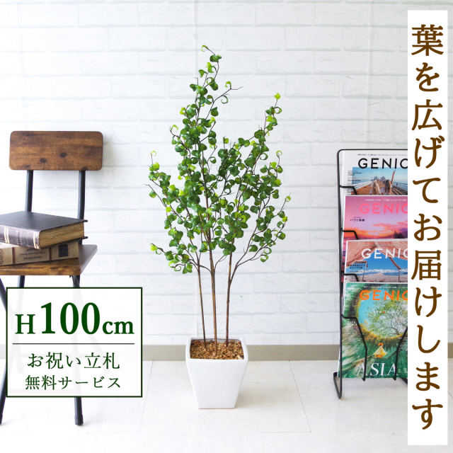 人工 観葉植物 フェイク グリーン ベンジャミンバロックポット H約