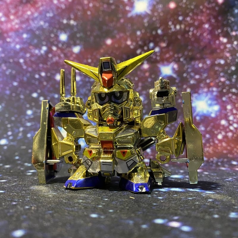 BB戦士 限定版 黄金の英雄 頑駄無大将軍、ガンダムF90 [ゴールドメッキ