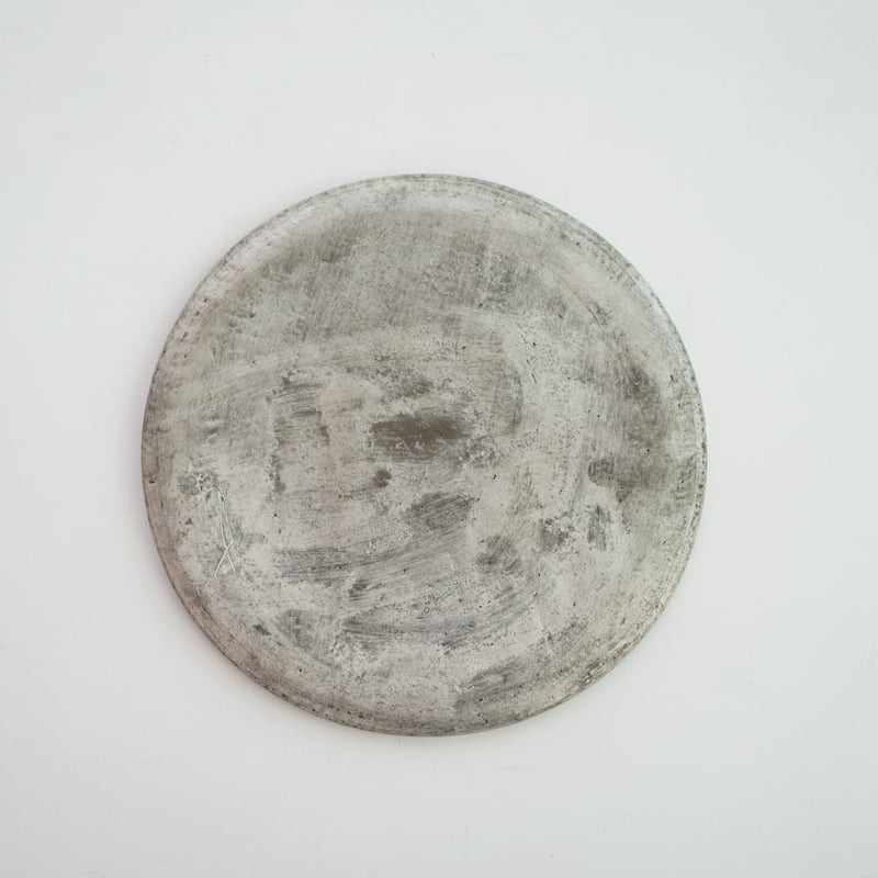 安藤雅信】黒銀彩丸渕平皿 八寸 | ギャルリ百草 online store