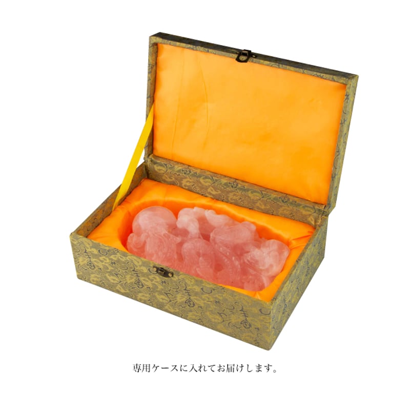 数量限定】 開運 ローズクォーツ 龍 置物 台座付き 天然石 ローズ