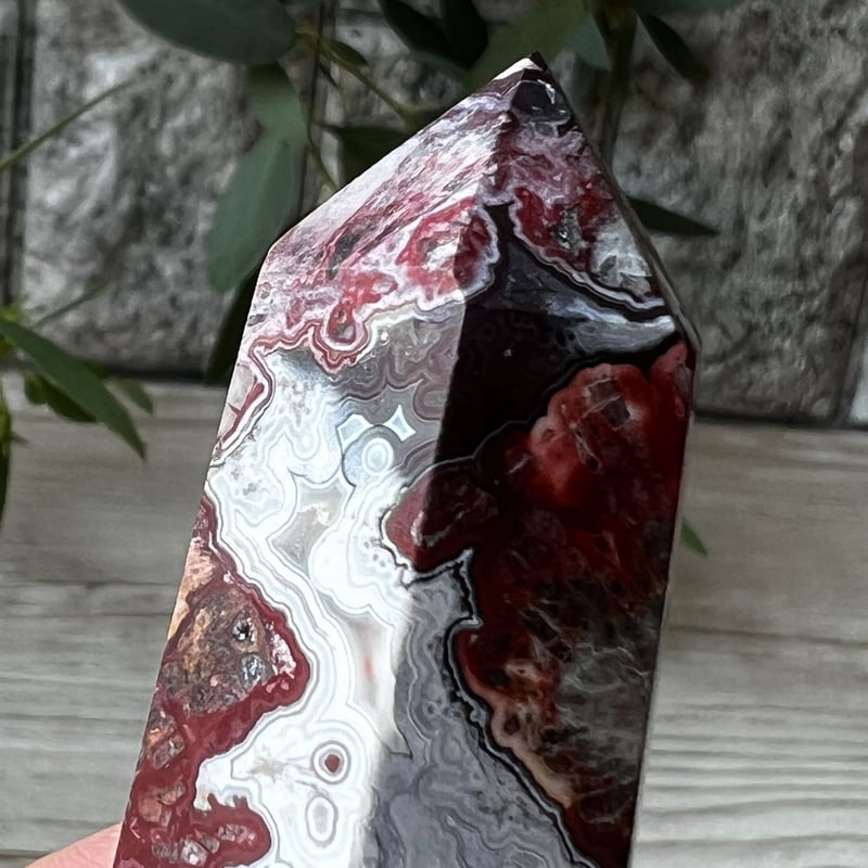 神秘的に重なり合ったメキシカンクレイジーレースアゲート | Studio Kururi