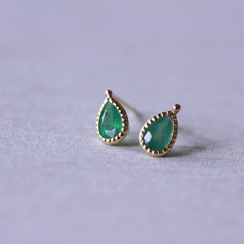 K18YG エメラルド ピアス | erudo's STORE