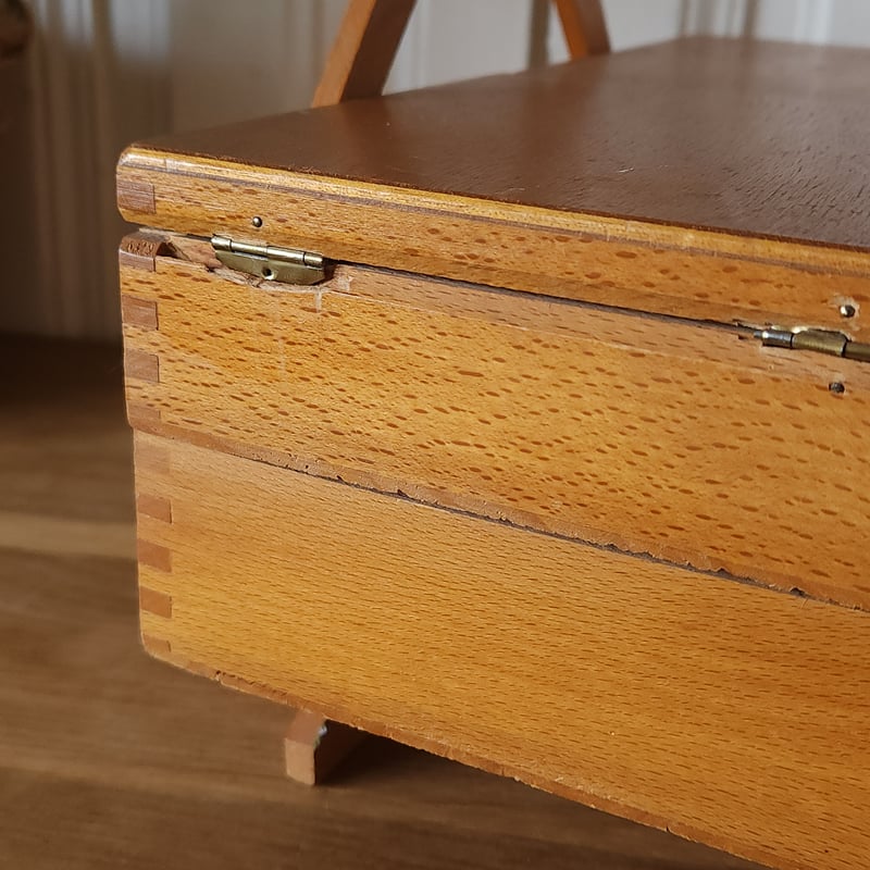 脚付きソーイングボックス | リボンときどきネコ