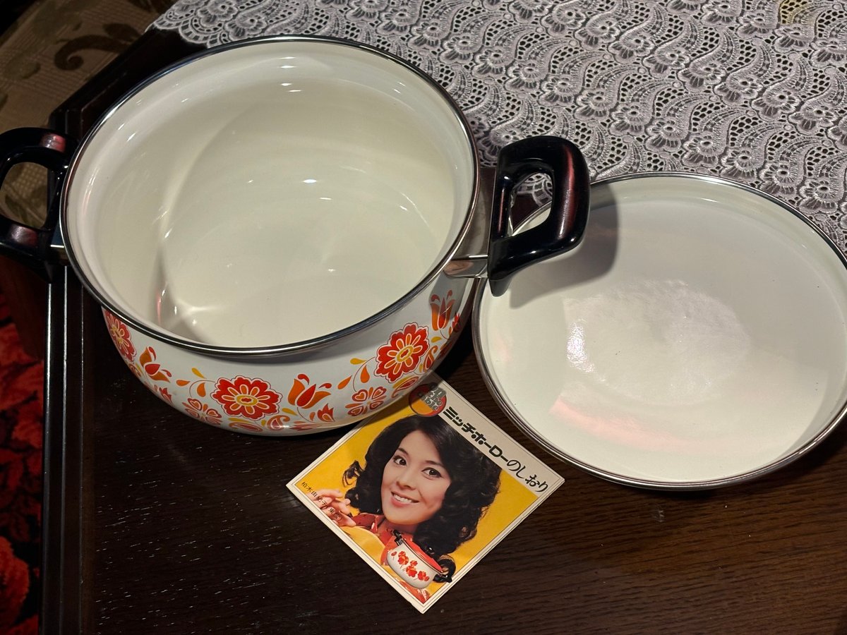 昭和レトロ ホーロー鍋セット 両手鍋と片手鍋 | アンティーク家具と