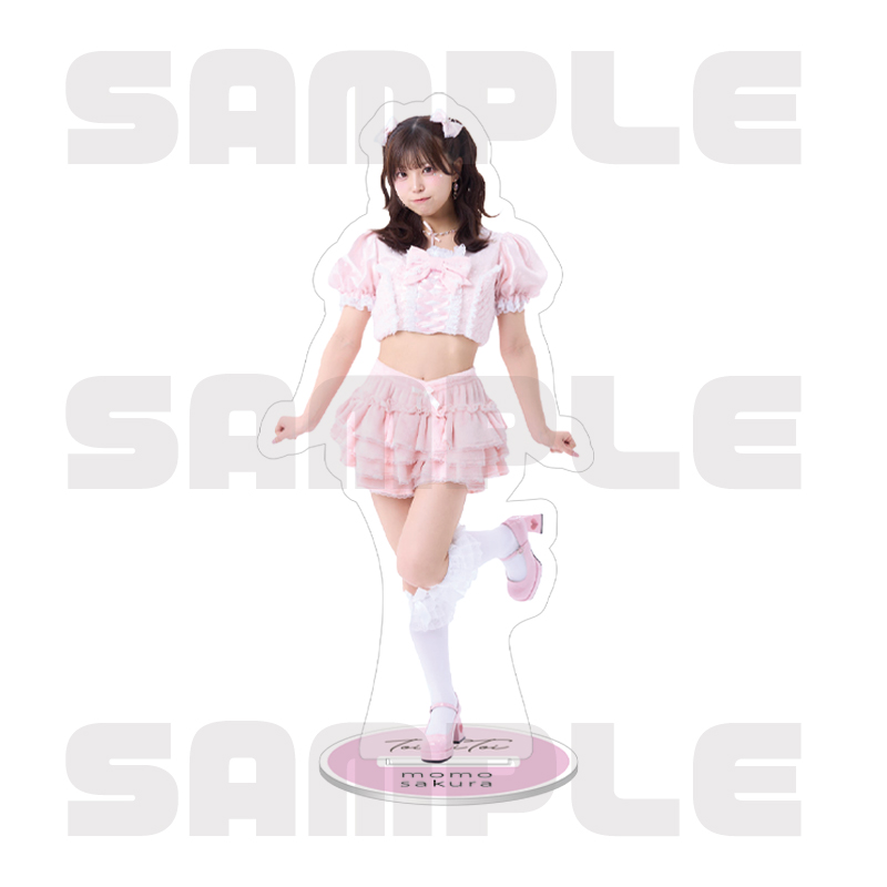 さくらももパッケージ（サイン入りチェキ1枚、アクスタ2種、缶バッチ