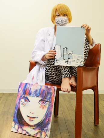 下北沢でイラストレーター、フクザワさんの個展－飲食店とのコラボも