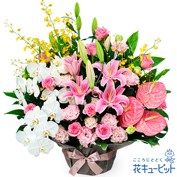 ピンクとホワイトの豪華なアレンジメント - アレンジメント(法人