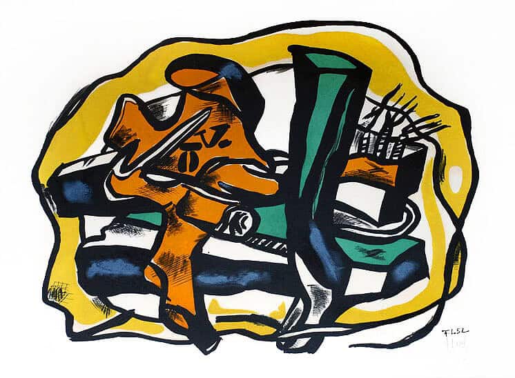 Fernand Léger, Composition sur fond Jaune (Composition on Yellow