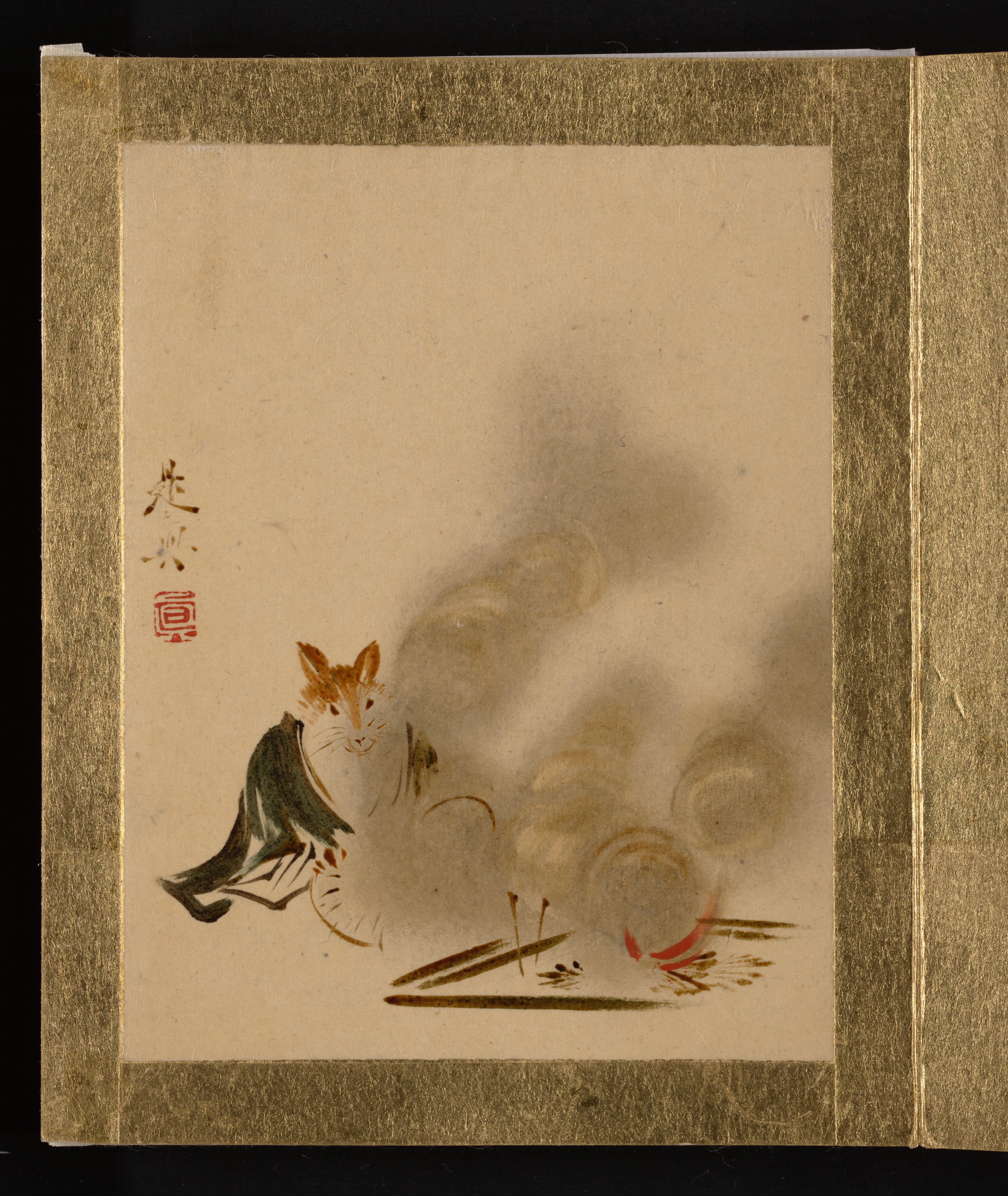 Shibata Zeshin - Fox by Mystic Fire - Japan - Edo period (1615