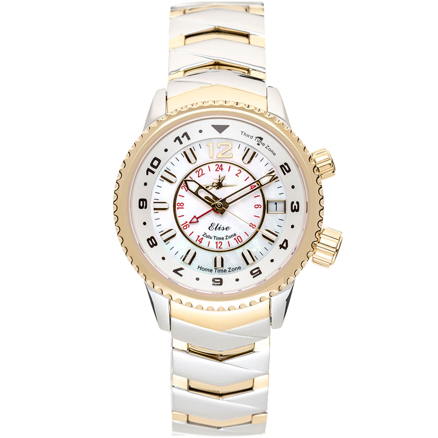 Abingdon Elise Tri-Time Women's Watch - Two-Tone - MyPilotStore.com