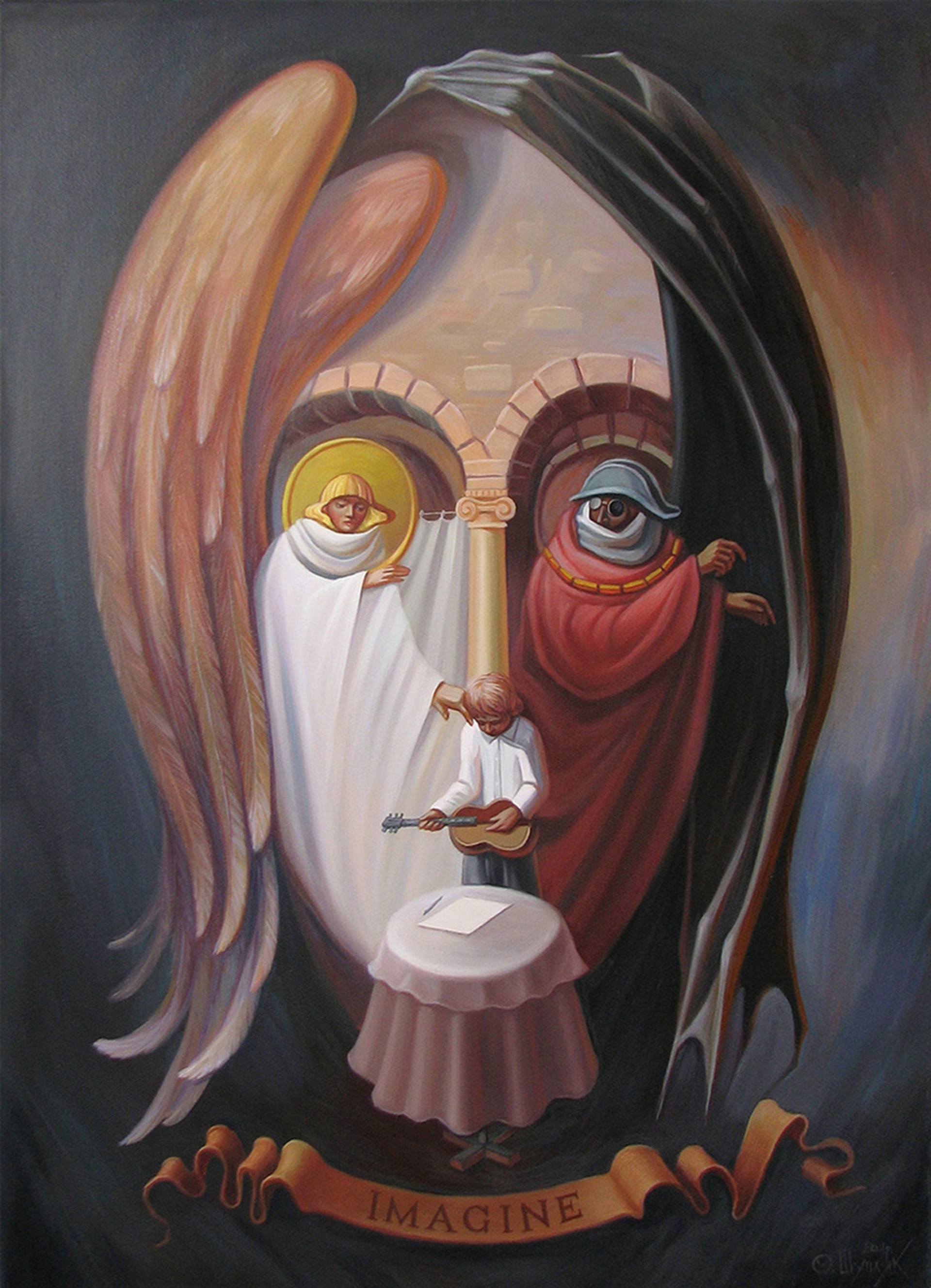 Creativity. (Portrait of John Lennon). Painting by Oleg Shupliak