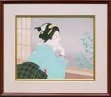 上村松園「若葉」シルクスクリーン :: 絵画買取・販売 - シバヤマ