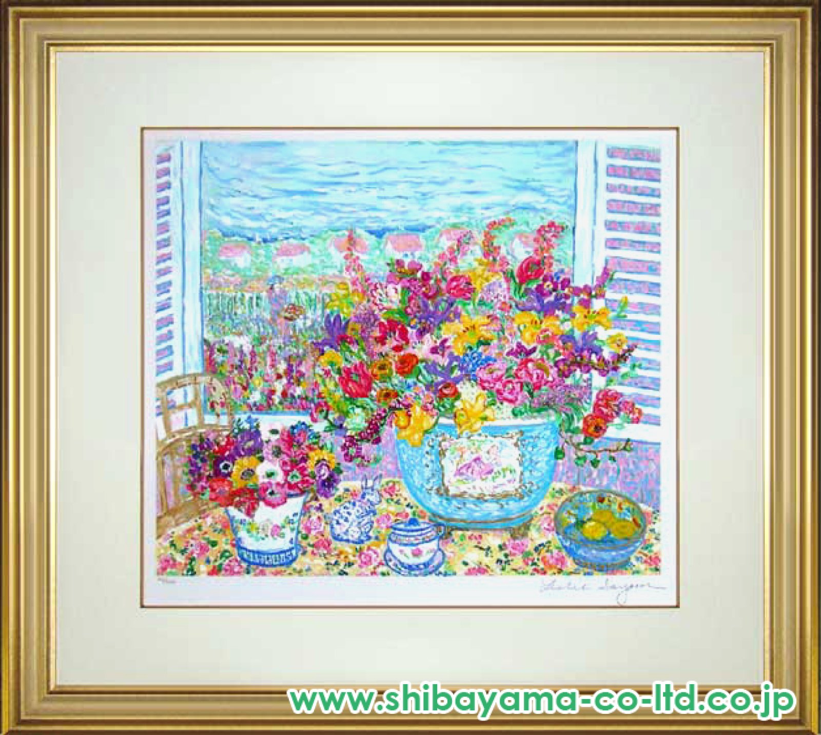 レスリー・セイヤー「フレグラント・ブーケ」シルクスクリーン :: 絵画