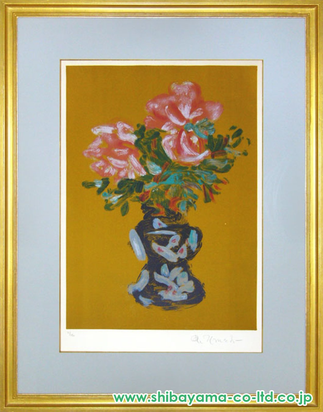 梅原龍三郎「花」リトグラフ :: 絵画買取・販売 - シバヤマ