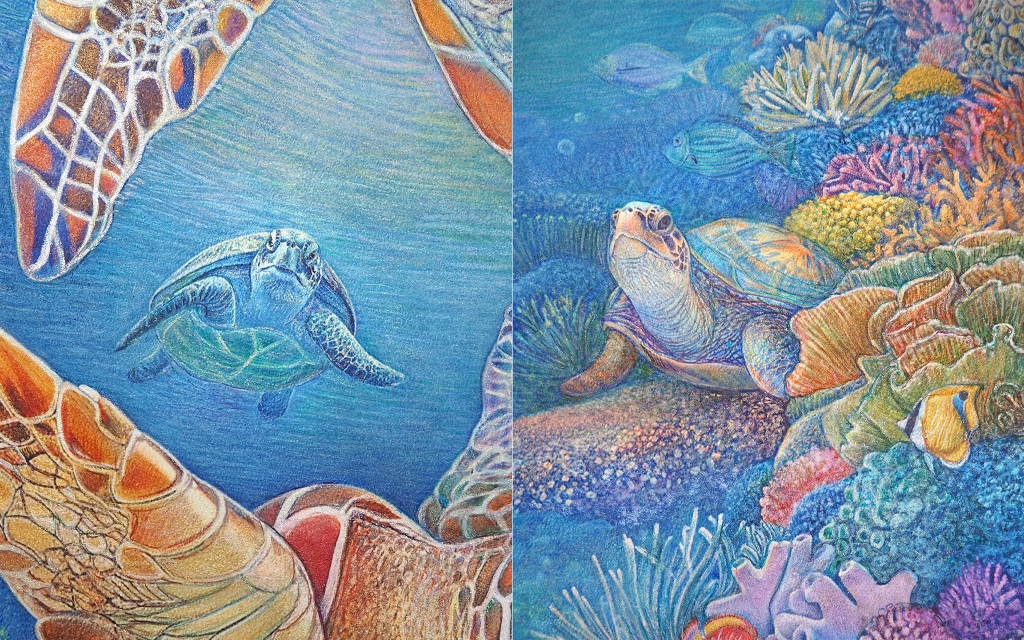 美ら亀三姉弟 | 瑞慶覧かおり フレスコ画