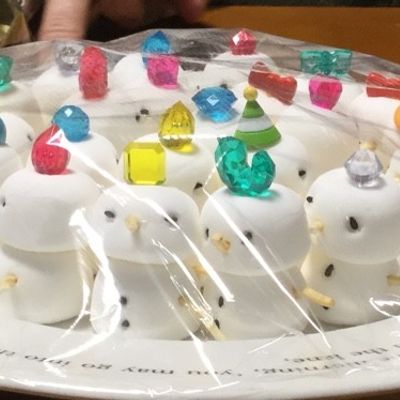 マシュマロ雪だるまの、ミニ生チョコタルト by タイリース