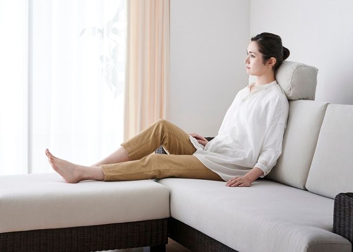 シン・ソファ オットマンv01 (ラタン) ～幅830mm・奥行600mm・ゆったり