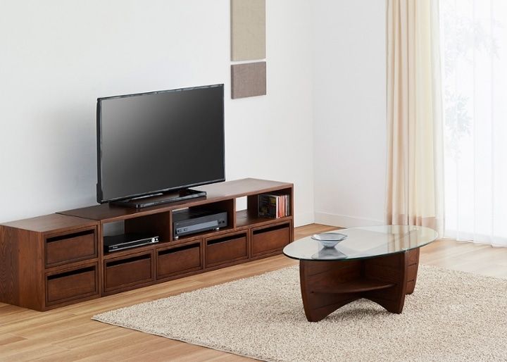 キューブ・テレビボード (GB) ～ローボード～無垢材の素材感とデザイン