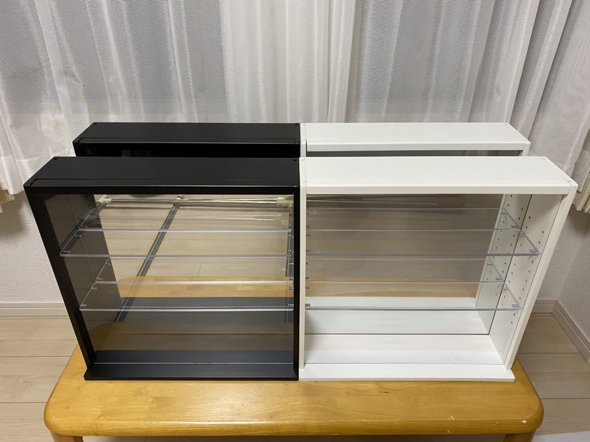 ニトリ ディスプレイボックス Lサイズ ブラック2つ、ホワイト2つ