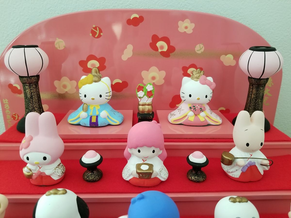 中古】【送料込】吉徳大光 はろうきてぃ雛 ハローキティ サンリオ