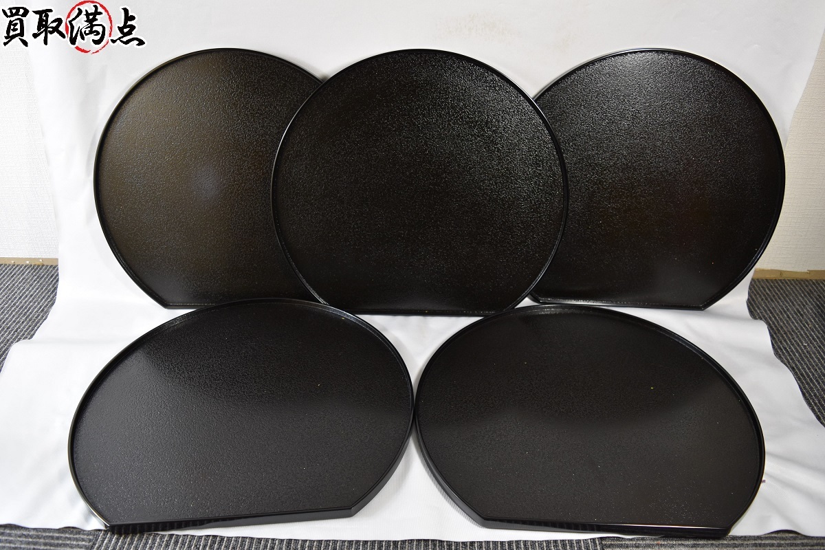 輪島 慶塚作 石目 半月卓上膳 五客 輪島塗 漆塗の落札情報詳細 - Yahoo