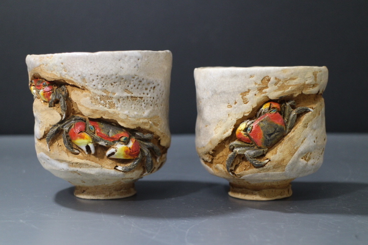 水月焼 蟹 未使用品 楽山焼 水月焼 二六焼 蟹