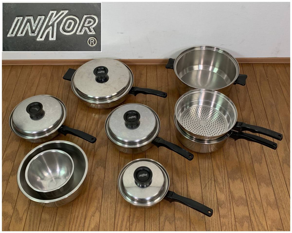 inkor インコア ガス仕様 大フライパン 蓋付き ステンレス@ 【公式通販】