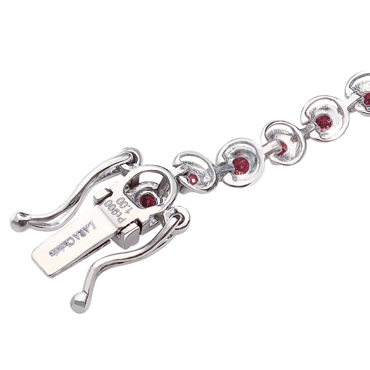 ブレスレット レディース テニスブレスレット ルビー 56石 1.0ct