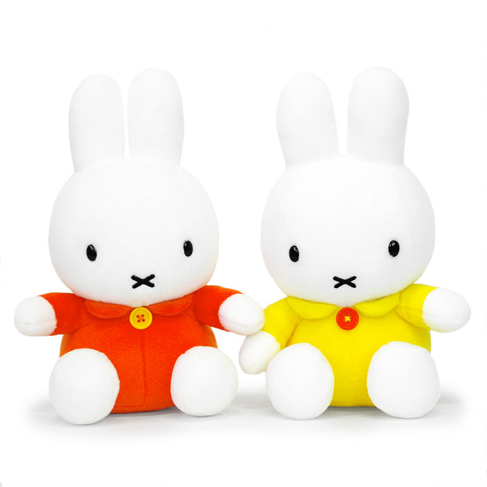 送料無料】ぬいぐるみ「ミッフィー S（オレンジ イエロー）」 電報付き