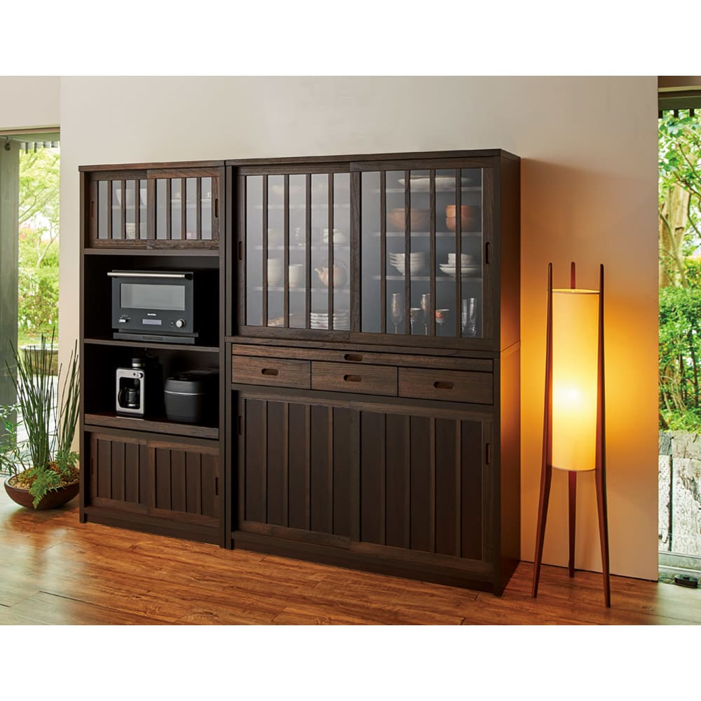 日本製 桐天然木水屋シリーズ レンジボード・幅80cm 通販 - ディノス