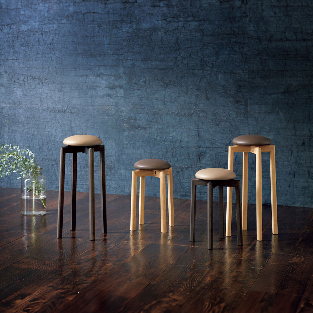 北海道産材 マッシュルームスツール 高さ60cm ［匠工芸・たくみこうげ