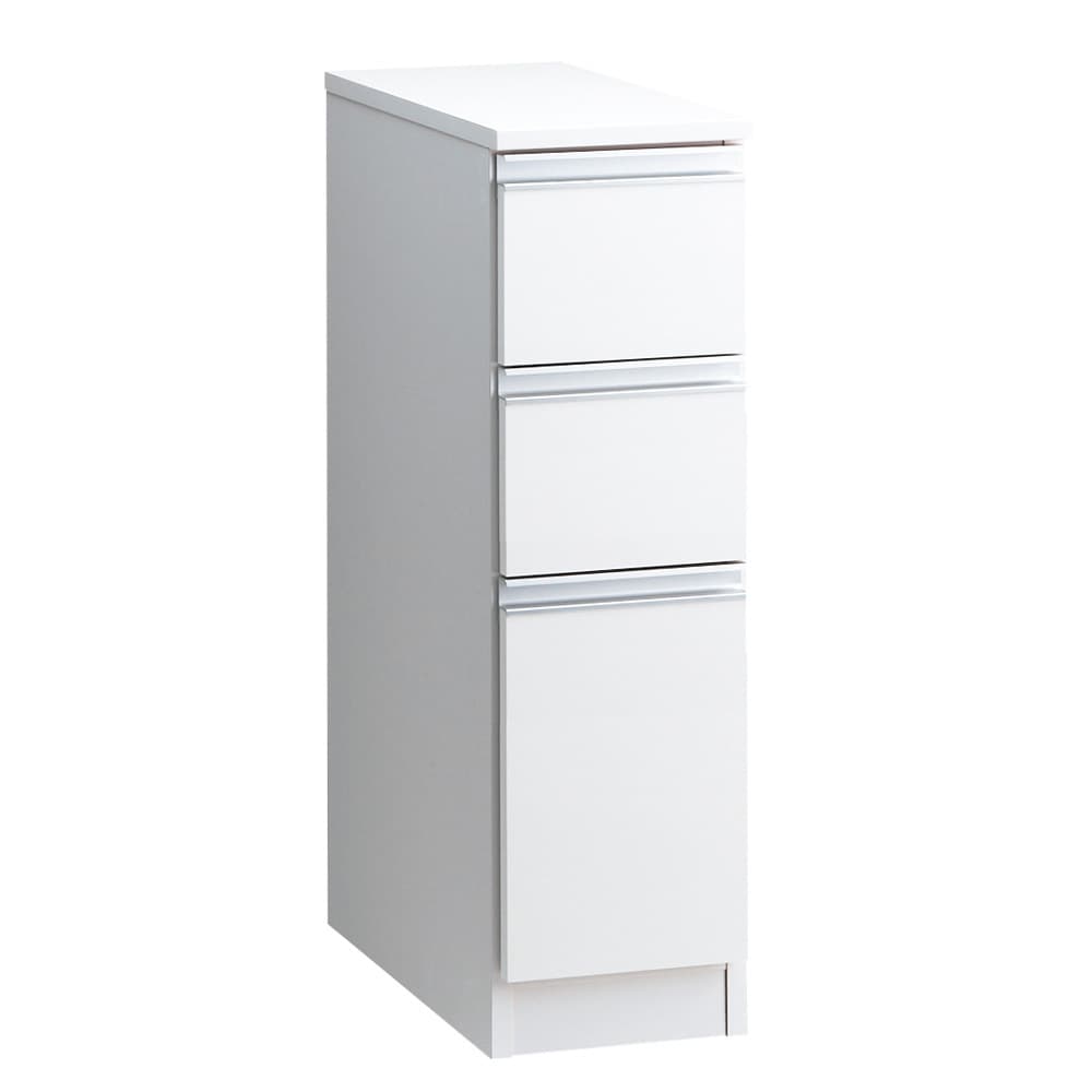 幅25奥行45高さ85cm］ キッチンすき間収納 引き出し3段 【Anyaシリーズ