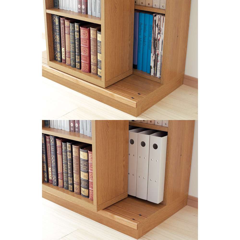 本格仕様 快適スライド書棚 オープン 2列 通販 - ディノス