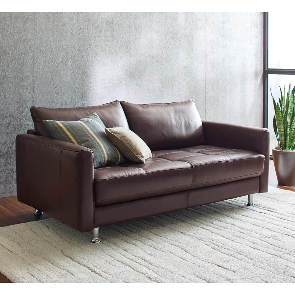 LX 総革張り（セミアニリン厚革）ラブソファ幅162cm 2人掛け 通販