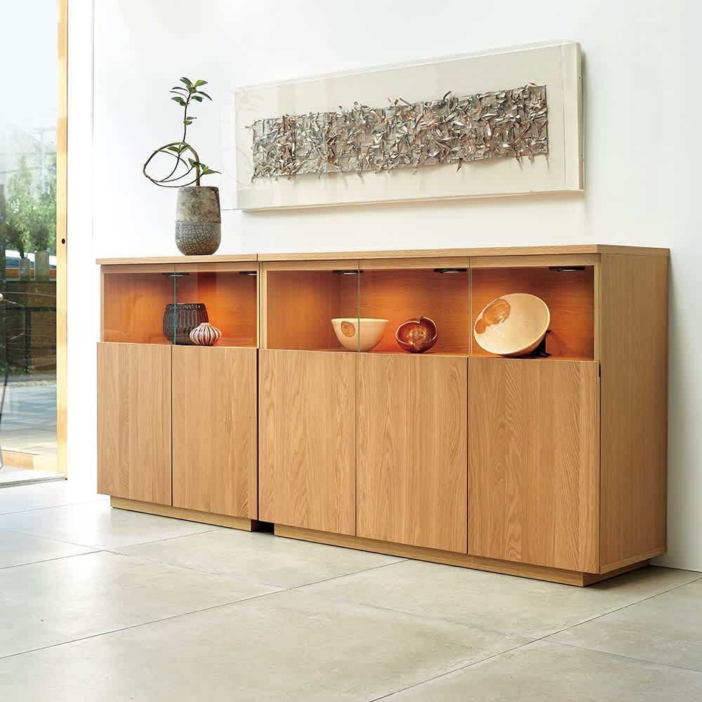 開梱・設置料金込み】LEDライト付きサイドボードシリーズ LEDサイド