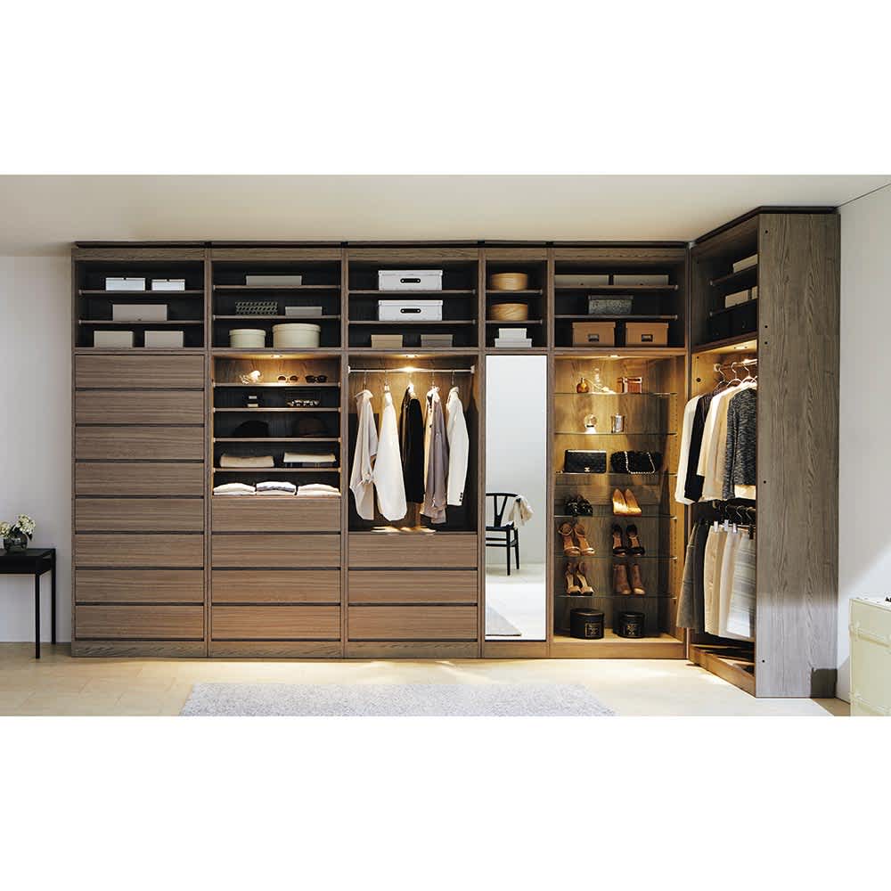 Vises/ヴィセス オープンワードローブ 幅80cm 棚＆引き出し 通販