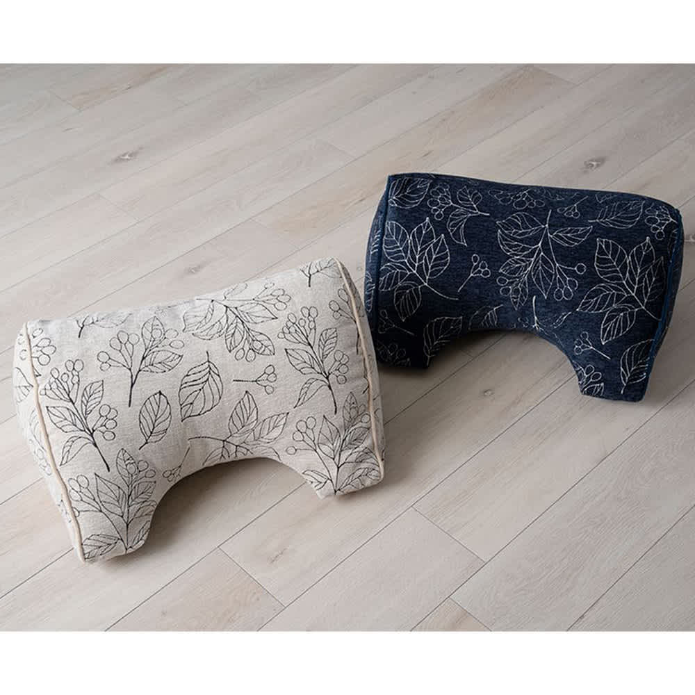 リーフ柄シェニール生地のこたつ掛け布団シリーズよりかかりクッション