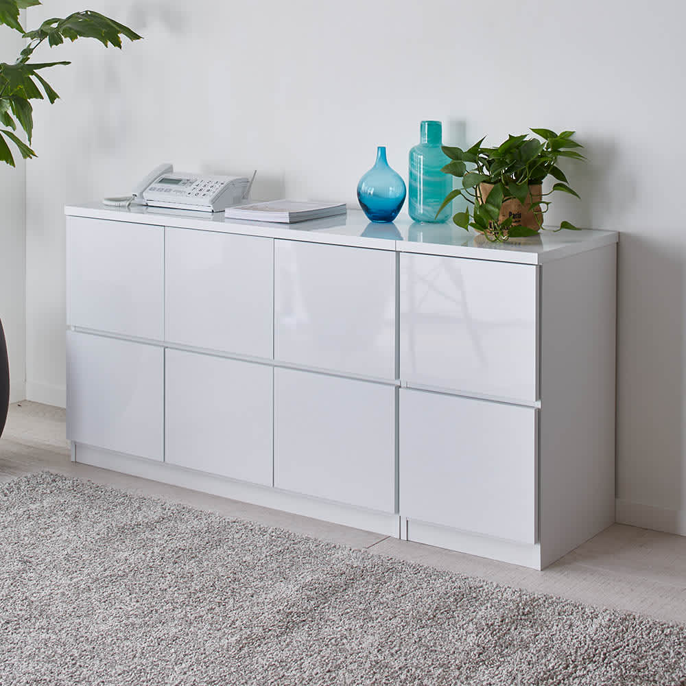 光沢リビングシリーズ キャビネット 6枚扉 通販 - ディノス