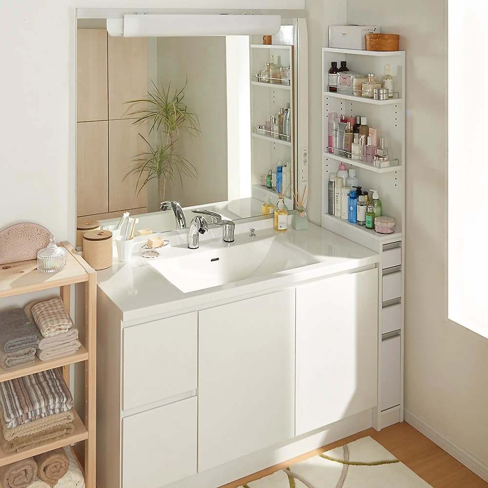 幅30奥行55cm］ 取り出しやすい2面オープンすき間収納庫 日本製 通販