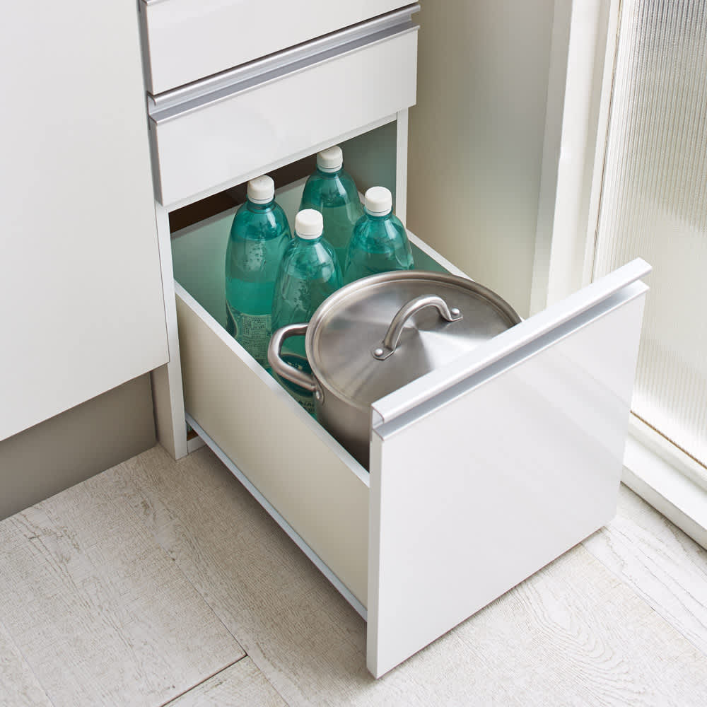 幅20奥行55高さ85cm］ダブルステンレス天板隙間収納庫 日本製 光沢