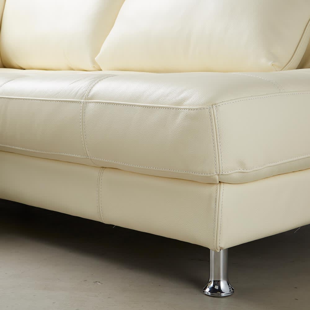 LX 総革張り（セミアニリン厚革）コーナーソファセット 座って左