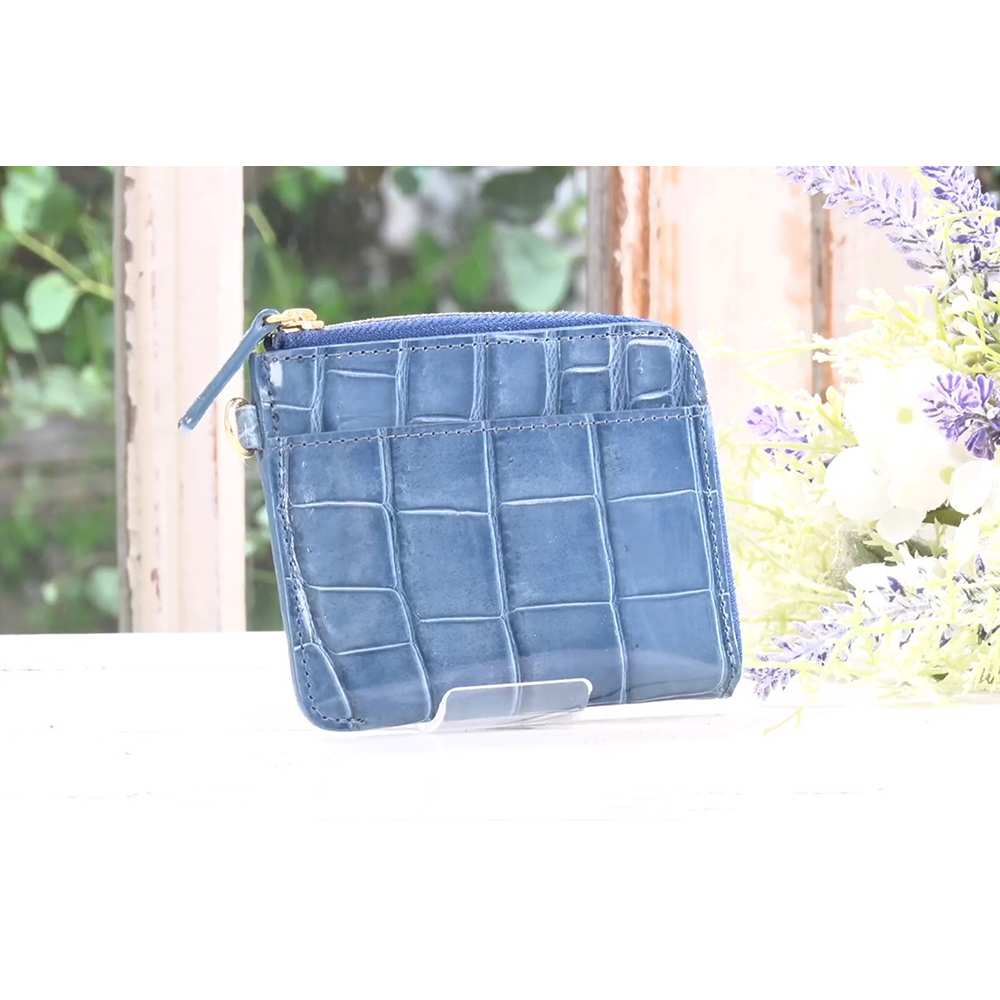 イタリアZUMA社クロコ コンパクト財布 通販 - ディノス