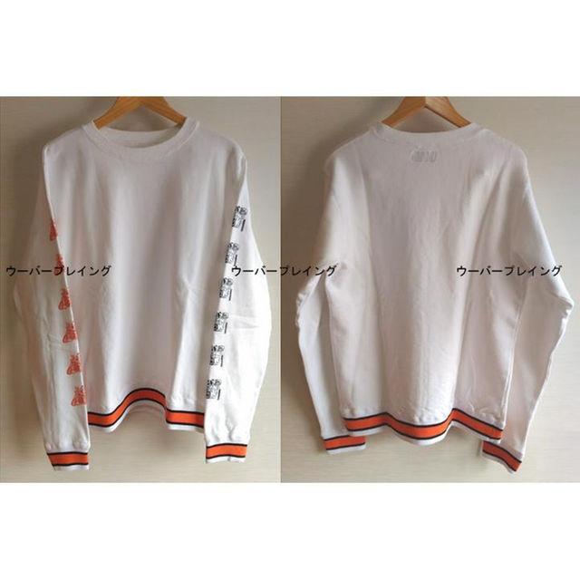 TAKUYA∞ 着用 着 スウェット ライン WHITE ORANGE XLの通販 by