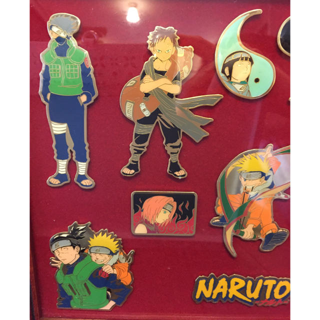ジャンプ懸賞品「NARUTO-ナルト-」額縁入ピンズセットの通販 by U's