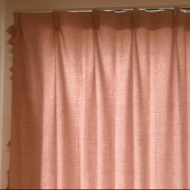 新品、未開封】ニトリ トリム（ローズ）カーテン100×200cm 2枚入り