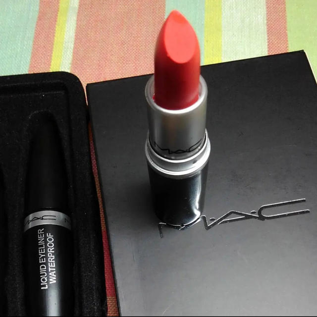 MAC - マックMAC・マスカラ・リップスティック・アイライナー3点セット