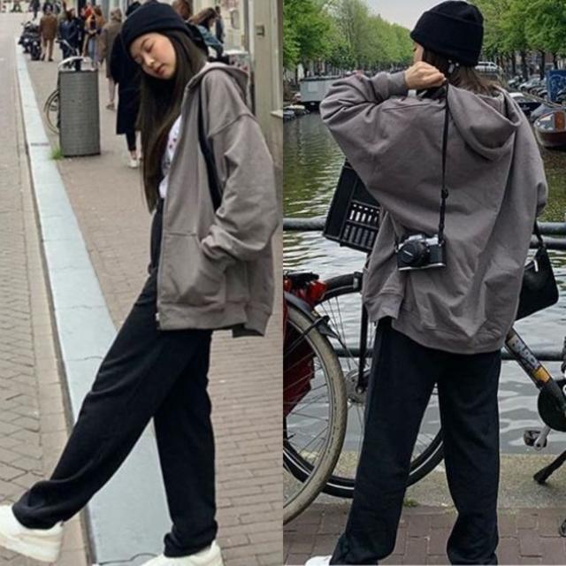 BLACKPINK jennie ジェニー着用 パーカー オーバーサイズの通販 by