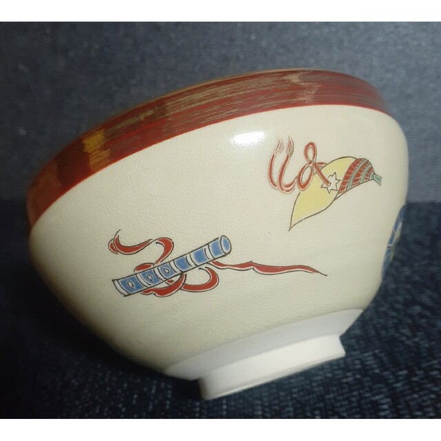 京山造京焼煎茶碗 煎茶道具 骨董 茶器 時代物鳥居京山染付金彩