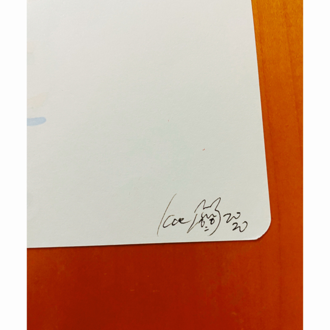 田中かえ 原画 サイン入り 額装済 イラストレーター ステッカー付き 節約